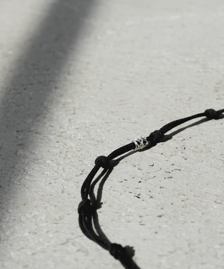 BRAIDED SILK CORD BRACELET by Silver 950