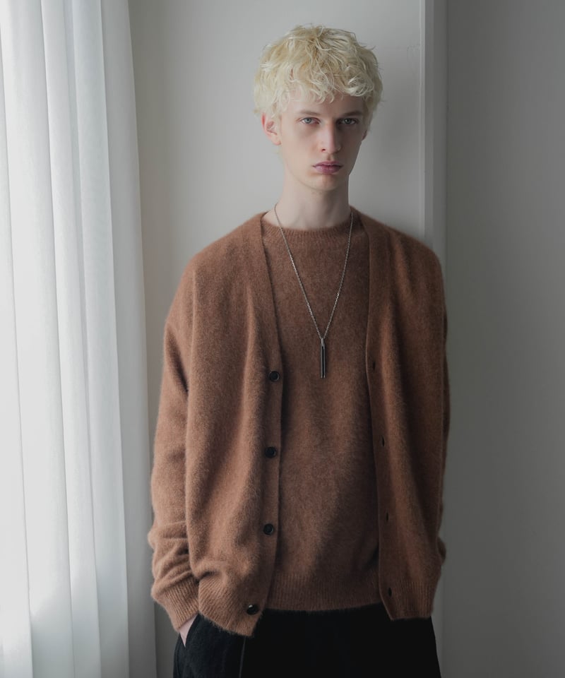 FOX SILK WOOL SHAGGY KNIT CARDIGAN | CTHY