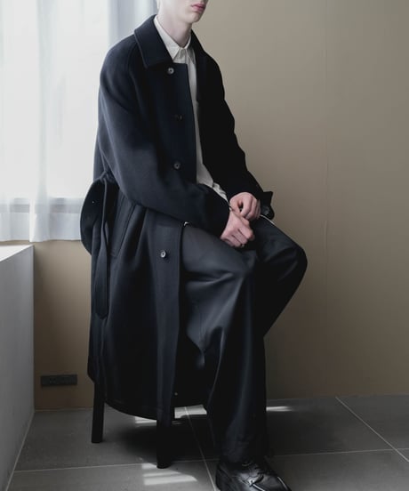 LUXURY MATERIAL BISHU LAMB WOOL SOUTIEN COLLAR COAT