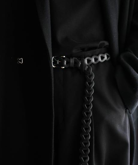 LUXURY MATERIAL CHAIN LONG BUTTERO LEATHER BELT