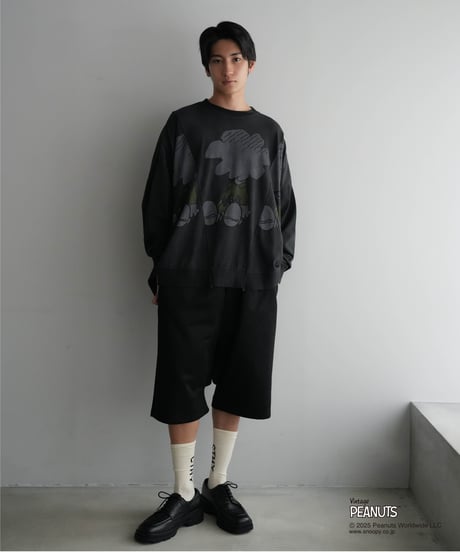 【CTHY+PEANUTSxDISCOVERED】PIGMENT DYED MOCKNECK CUTSEW