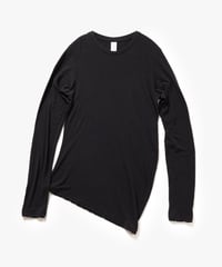 [VEIN27SS] TWISTED NOIL SILK JERSEY L/S CURVE TEE