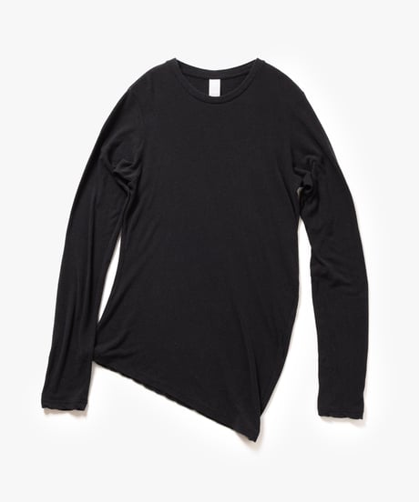 [VEIN27SS] TWISTED NOIL SILK JERSEY L/S CURVE TEE