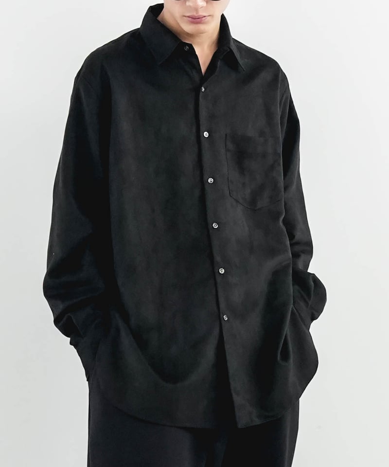 【極美品】Black Frayed Edge Linen Shirt Black Frayed Edge Linen Shirt