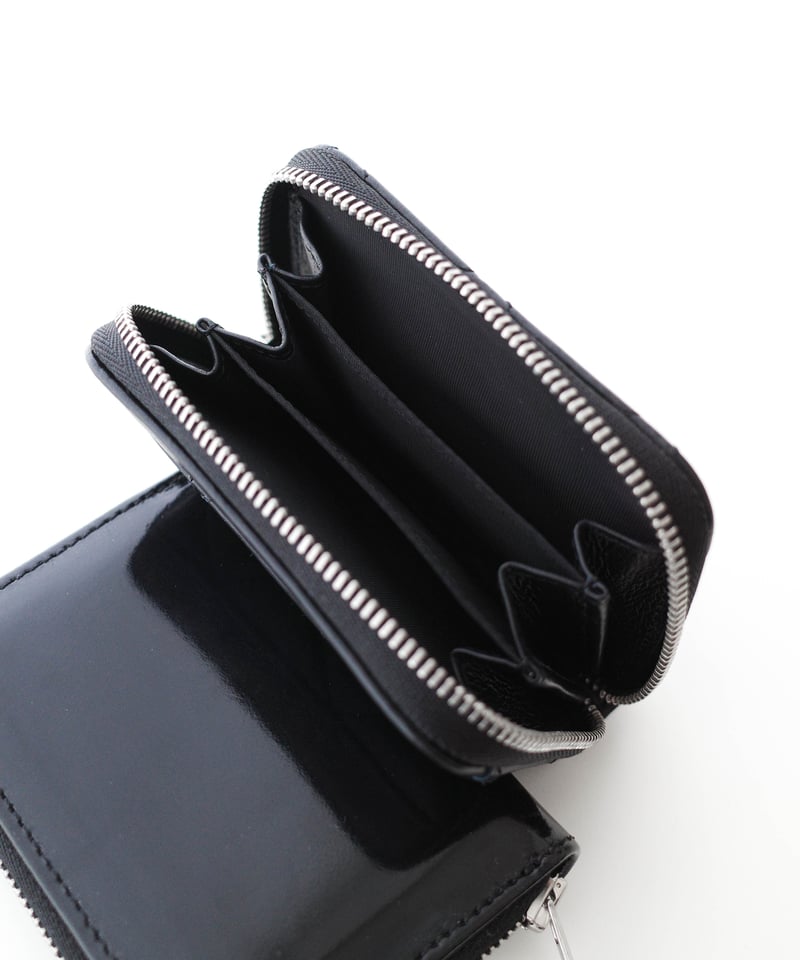 CTHY】エナメルレザー EXCELLA ZIP MINI WALLET-
