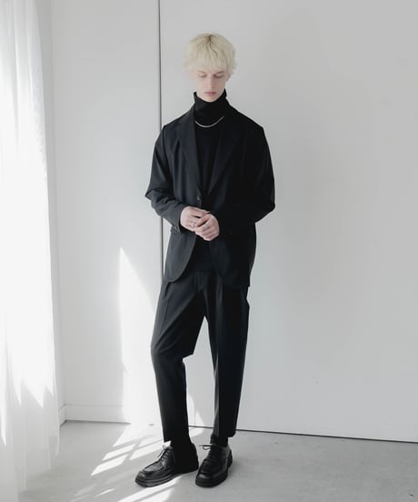 WASHABLE SUMMER WOOL TAPERED TROUSERS