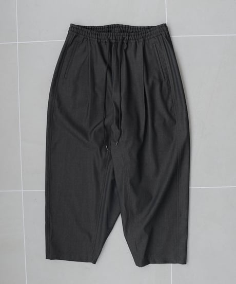 LUXURY MATERIAL BISHU WOOL WIDE SAROUEL SLACKS