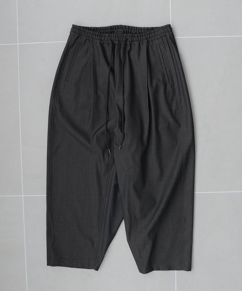 LUXURY MATERIAL BISHU WOOL WIDE SAROUEL SLACKS