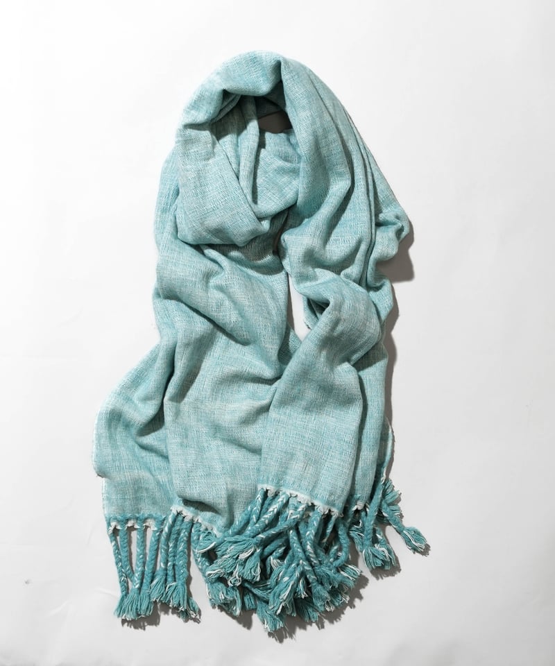 まとめCTHY YAK WOOL FRINGE STOLE ターコイズブルー