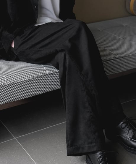 SEA ISLAND MICROFIBER SUEDE DRAPE TROUSERS