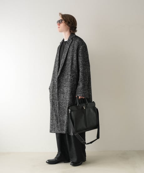 LUXURY MATERIAL CHESTER COAT by Super140’s Jackal WOOL / TWEED