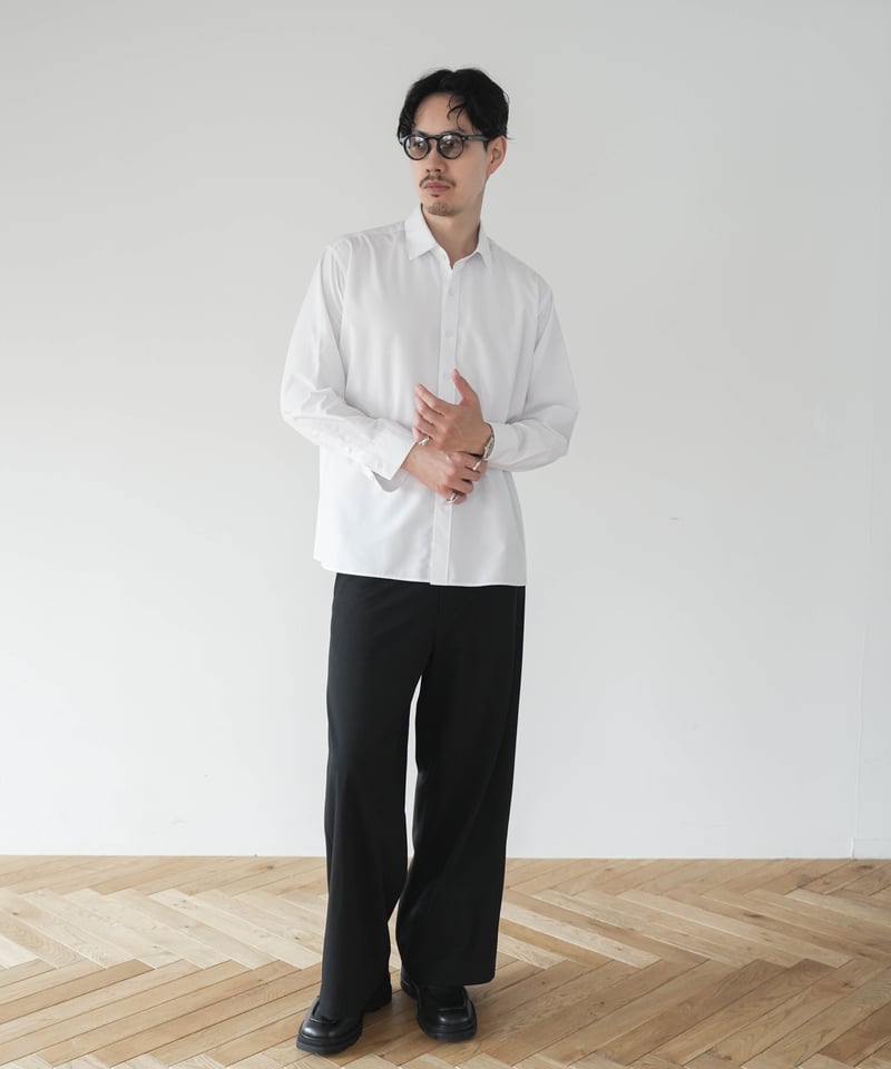 Nobu　Rekisami フリル白シャツ 白シャツ リュクスフリルブラウス ビジネス（frill）|白シャツ