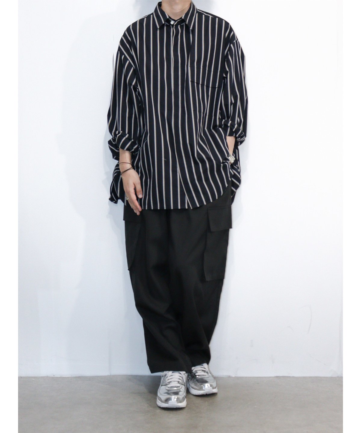 【RePLAY×no.】OVERSIZE STRIPE SHIRTS サイズ2 CTHY＋no.】OVERSIZE STRIPE SHIRTS | CTHY