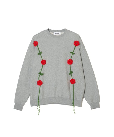 [DISCOVERED27SS] ROSE CROCHET SWEAT