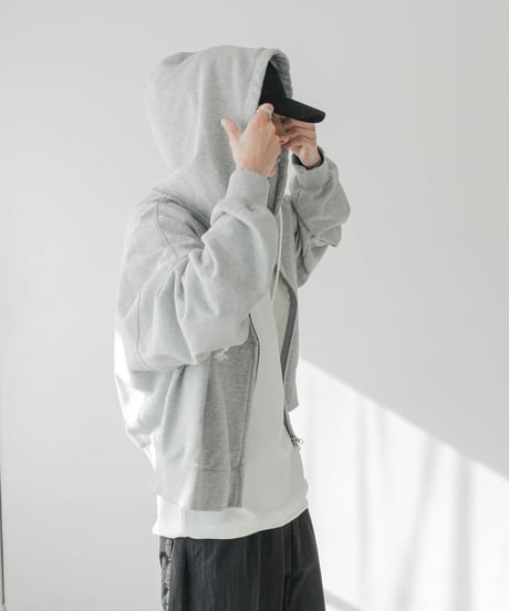 VINTAGE DISTRESSED ZIP UP HOODY