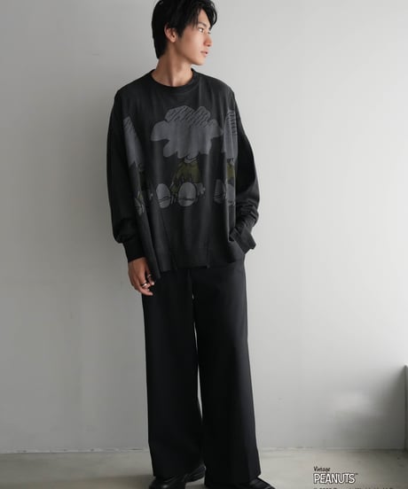 【CTHY+PEANUTSxDISCOVERED】PIGMENT DYED MOCKNECK CUTSEW