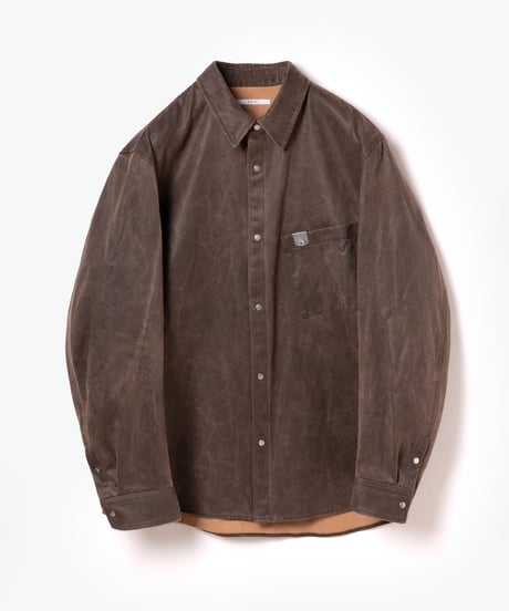 [VEIN27SS] CRACK COATING CLOTH SHIRT BAG