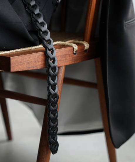 LUXURY MATERIAL CHAIN LONG BUTTERO LEATHER BELT