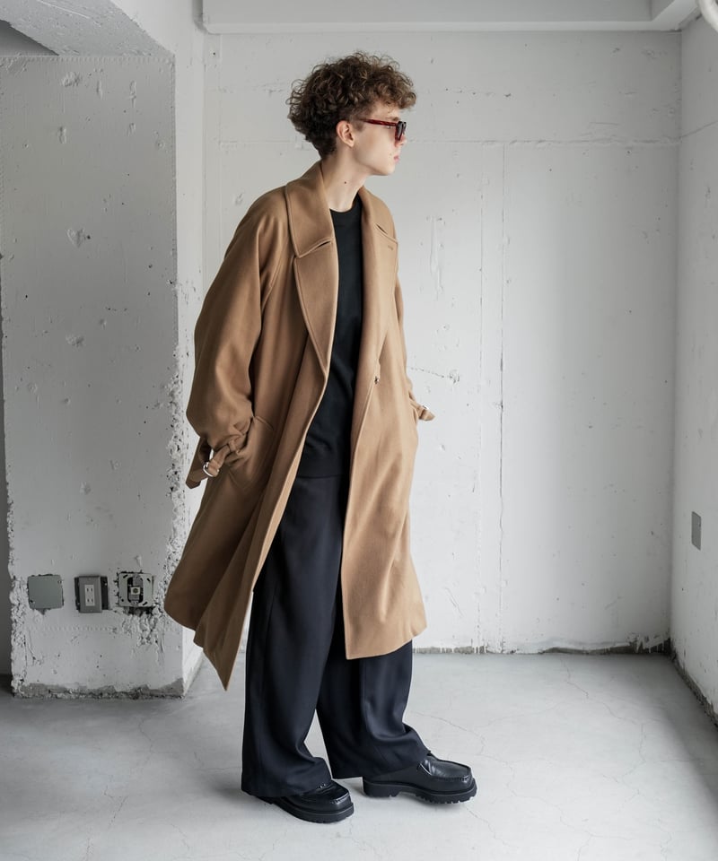 Super140's Jackal WOOL TIELOCKEN COAT Super140's Jackal WOOL