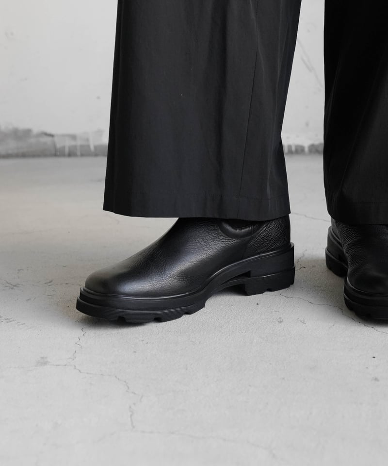 CTHY+VEIN】COW LEATHER SIDE GORE BOOTS [EMBOSSE CTHY+VEIN】COW LEATHER SIDE GORE BOOTS [EMBOSSE