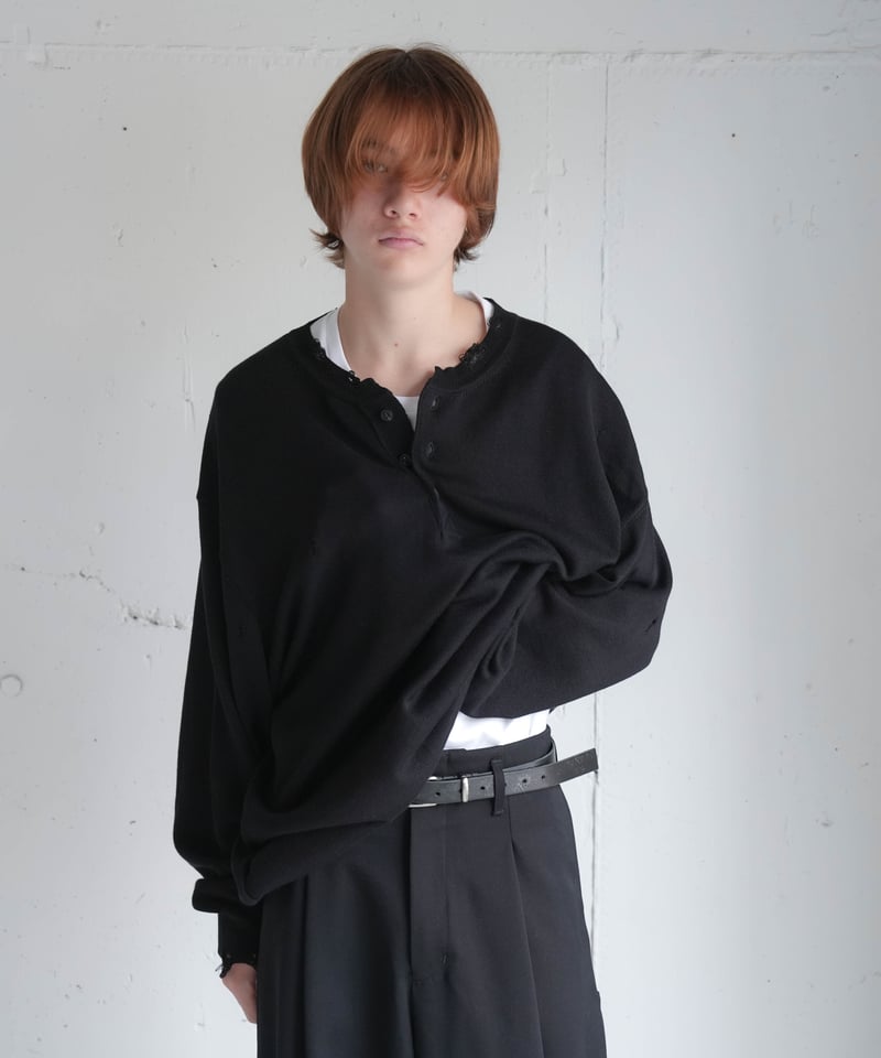 CTHY + mill】CRASH HENLEY NECK KNIT | CTHY