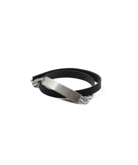 GUIDI LEATHER PLATE BRACELET by artisan