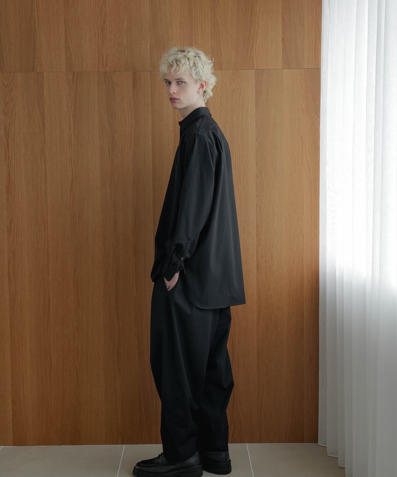 LUXURY MATERIAL BISHU WOOL WIDE SAROUEL SLACKS