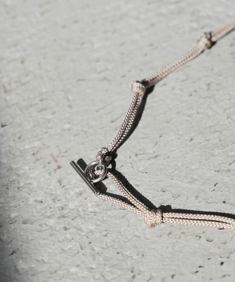BRAIDED SILK CORD BRACELET by Silver 950