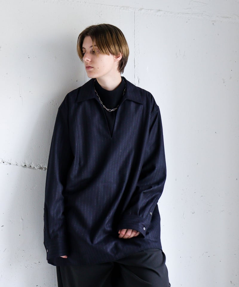 CTHY ウールシャツ　FLANNELANA WOOL SHIRTS HIGH-END FLANNELANA WOOL SLIT LONG SHIRTS | CTHY