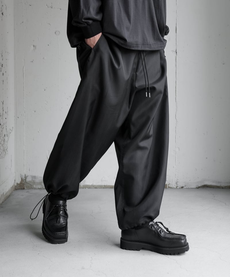 CTHY+VEIN】PE WRINKLES TAFFETA TRACK WIDE PANTS CTHY+VEIN】PE WRINKLES TAFFETA TRACK WIDE PANTS