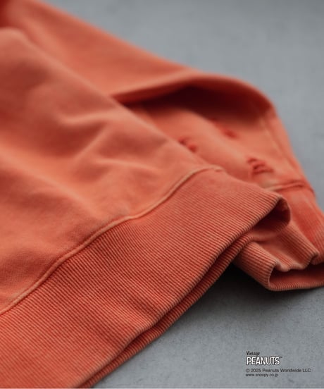 【CTHY+PEANUTSxDISCOVERED】DAMAGE PIGMENT DYED OVERSIZE SWEAT