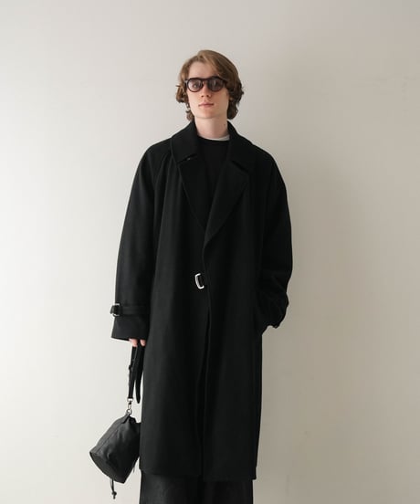 LUXURY MATERIAL TIELOCKEN COAT by Super140’s Jackal WOOL