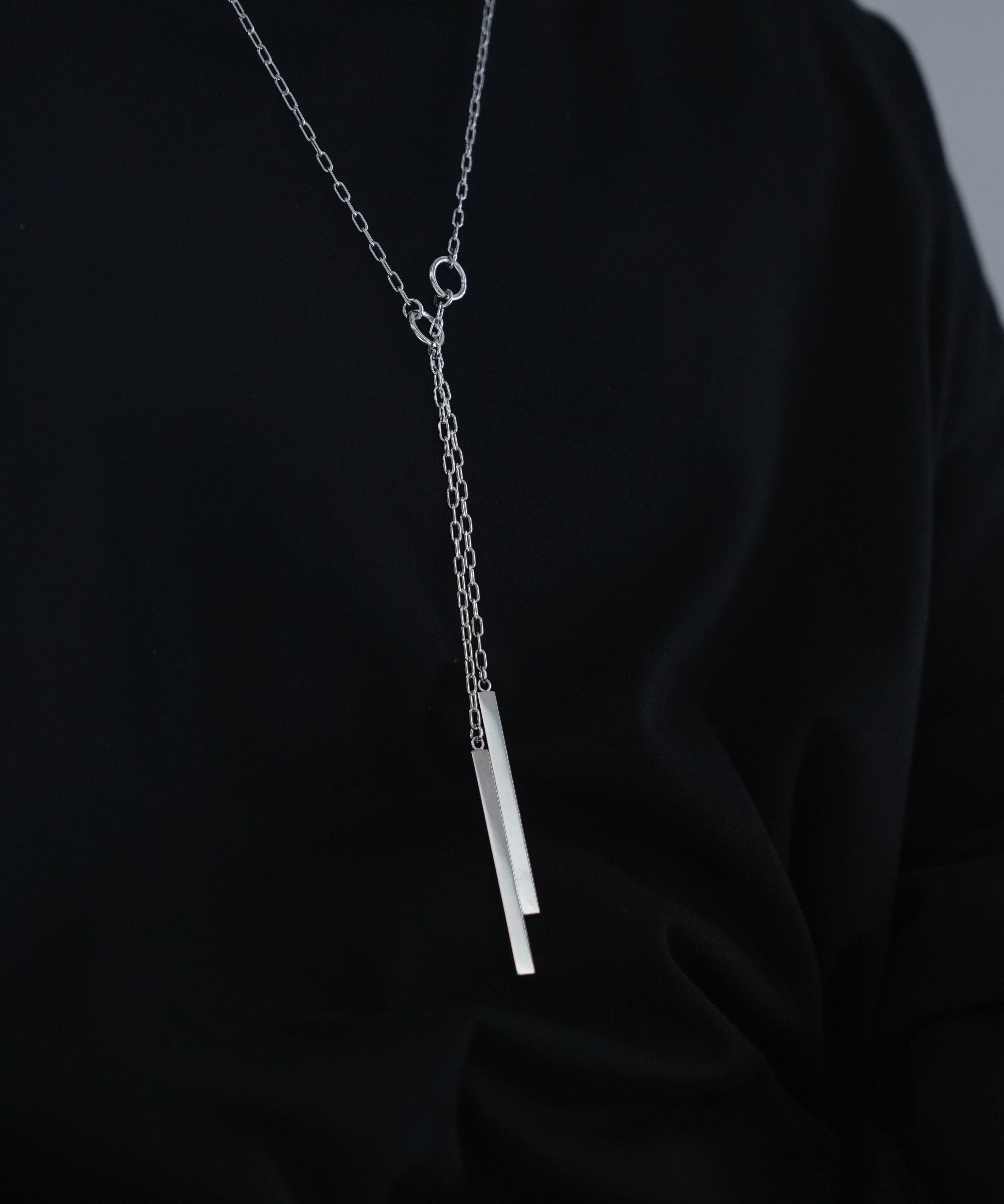 cthy objects ネックレス ダブルプレートシルバー950 ロジウム CTHY OBJECTS NECKLACE | CTHY