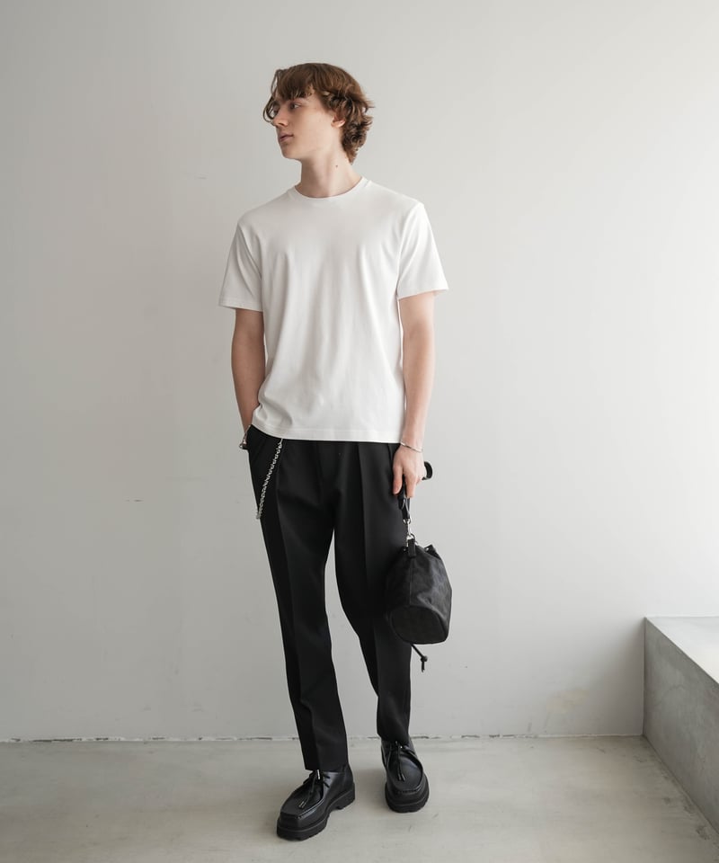 LUXURY MATERIAL JUST-FIT H/S TEE by SUVIN PLAT