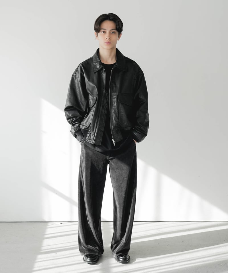 VINTAGE COW LEATHER BLOUSON | CTHY