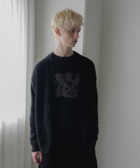 FOX SILK WOOL SHAGGY KNIT PULLOVER