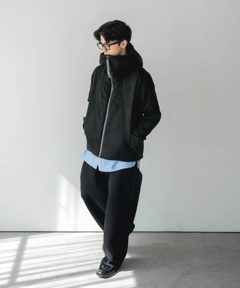 AEROGEL×SEA ISLAND MICROFIBER SUEDE HOODED BLOU