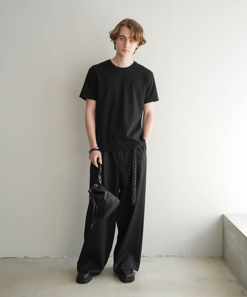 LUXURY MATERIAL JUST-FIT H/S TEE by SUVIN PLAT