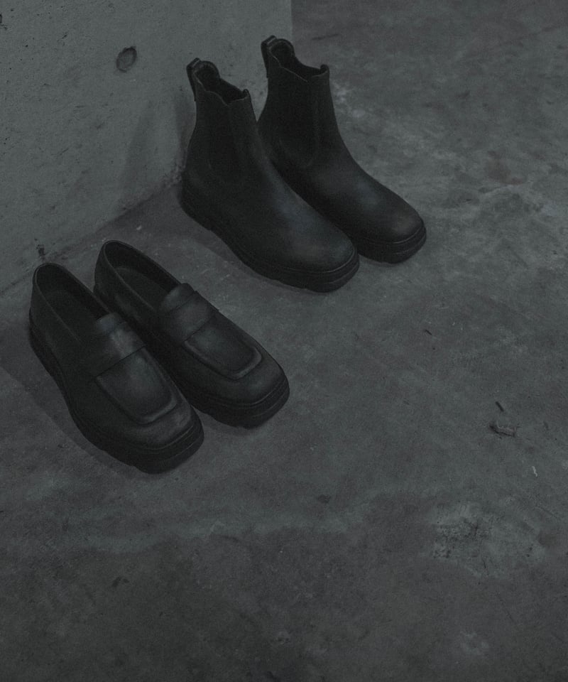CTHY+VEIN】COW LEATHER SIDE GORE BOOTS [EMBOSSE CTHY+VEIN】COW LEATHER SIDE GORE BOOTS [EMBOSSE