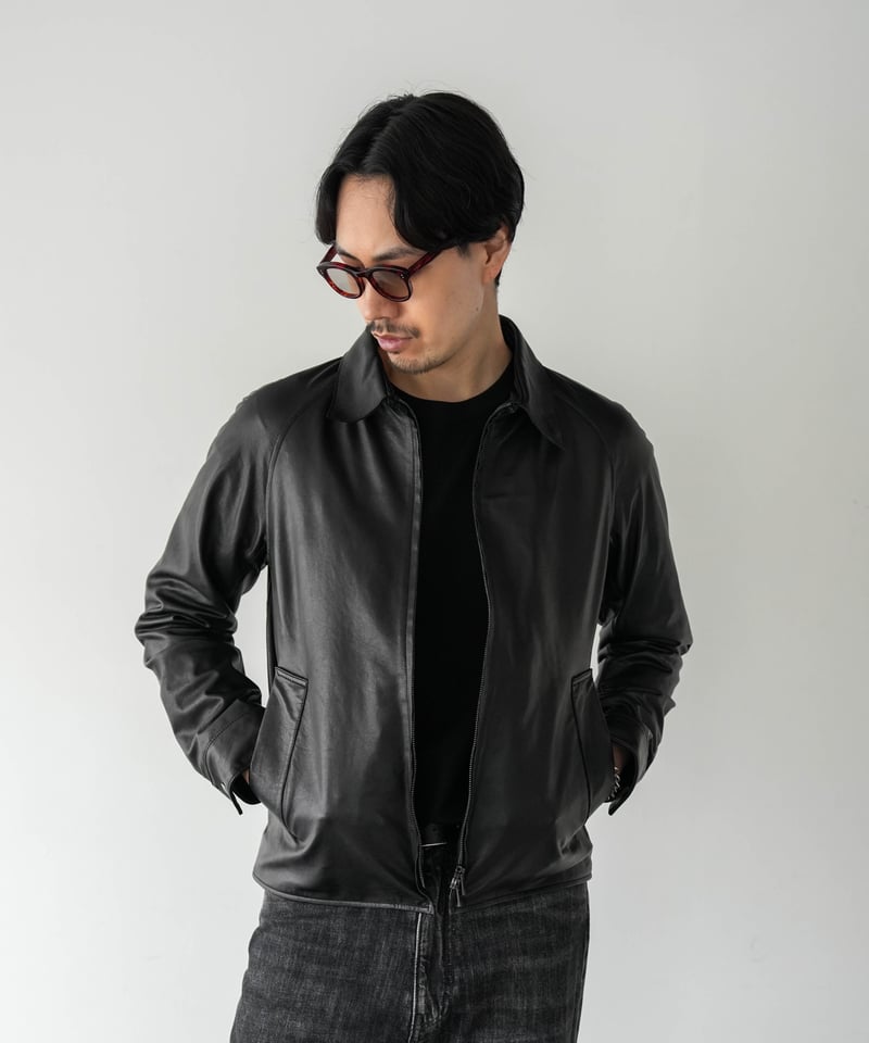 黒 レザージャケットATTACHMENT ATTACHMENT 14-15 AW / MOTORCYCLE JACKET - ATTACHMENT NAGOYA