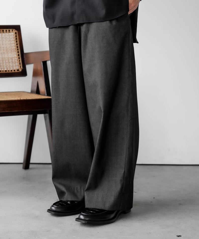 CTHY LUXURY MATERIAL TROUSERS サイズ2 ブラウン LUXURY MATERIAL TROUSERS by BISHU WOOL | CTHY