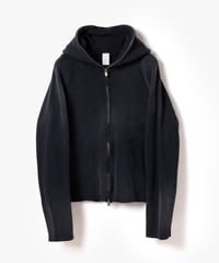 [VEIN27SS] HIGH GAUGE WAFFLE LAYERED ZIPUP HOODIE