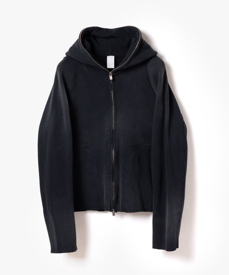 [VEIN27SS] HIGH GAUGE WAFFLE LAYERED ZIPUP HOODIE
