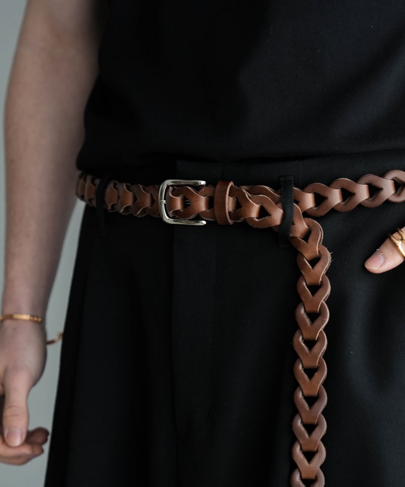 LUXURY MATERIAL CHAIN LONG BELT by BUTTERO LEAT