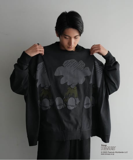 【CTHY+PEANUTSxDISCOVERED】PIGMENT DYED MOCKNECK CUTSEW