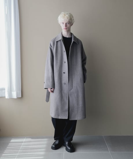 LUXURY MATERIAL BISHU LAMB WOOL SOUTIEN COLLAR COAT