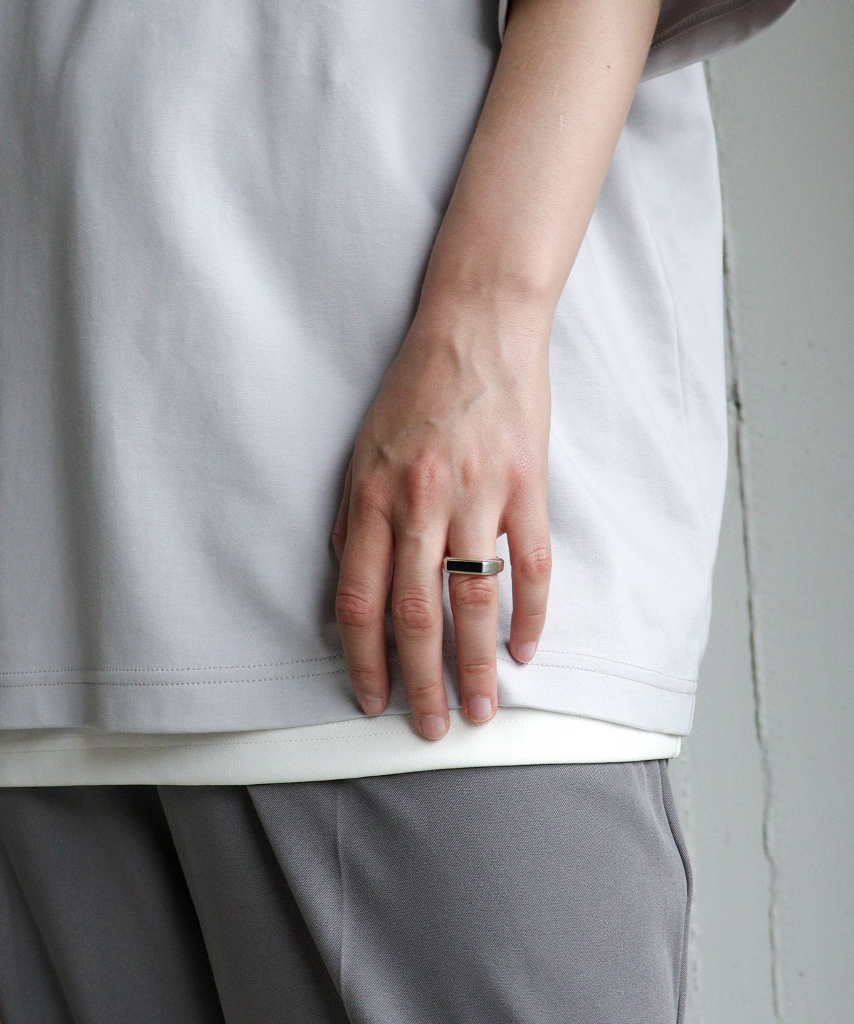 CTHY RING [BLACK AGATE]／silver19号