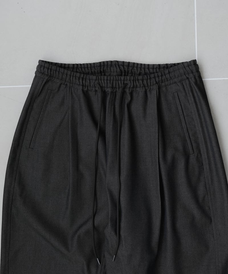 LUXURY MATERIAL BISHU WOOL WIDE SAROUEL SLACKS