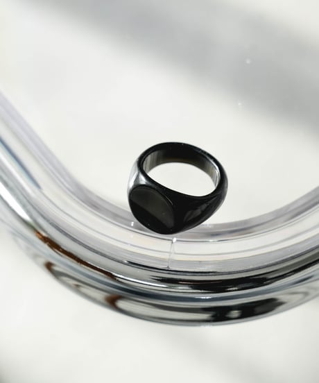 LUXURY MATERIAL ALL STONE RING by BLACK AGATE