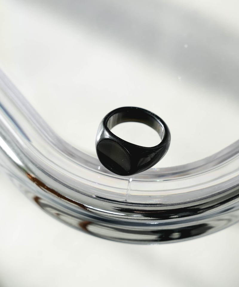 LUXURY MATERIAL ALL STONE RING by BLACK AGATE |